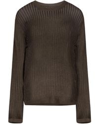 Loulou de Saison - Hedora Sheer Ribbed Sweater - Lyst