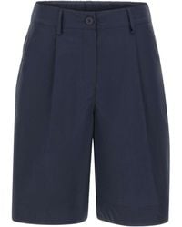 Kaos - Pleated Bermuda Shorts - Lyst