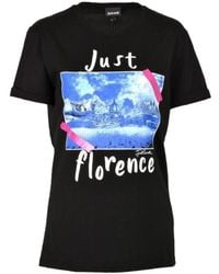 Just Cavalli - Pattern Printed Short-Sleeved T-Shirt - Lyst