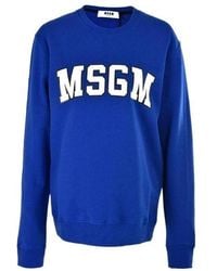 MSGM - Logo Letter Printed Sweater - Lyst