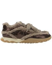 Pinko - Logo Detail Panelled Sneakers - Lyst