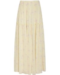 LoveShackFancy - Floral Print Skirt - Lyst