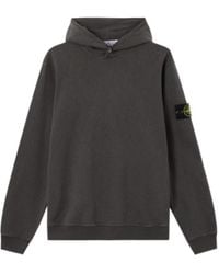 Stone Island - Garment Dyed Hooded Sweatshirt - Lyst