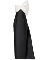 Monique Lhuillier - Bow-Detail Asymmetric Draped Gown - Lyst