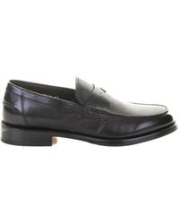 Doucal's - Penny Leather Loafers - Lyst