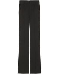 Saint Laurent - High Waist Straight Leg Trousers - Lyst
