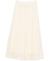Ermanno Scervino - Pleated Floral Midi Skirt - Lyst
