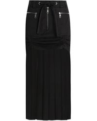 Dolce & Gabbana - Twill Chiffon Midi Skirt - Lyst