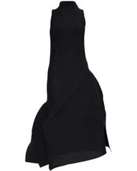 Issey Miyake - Pleated Sleeveless Asymmetric Dress - Lyst