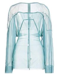 Rick Owens - Square-Neck Sheer Long-Sleeve Top - Lyst
