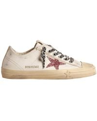 Golden Goose - V-Star Glittered Sneakers - Lyst