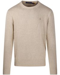 Polo Ralph Lauren - Logo Embroidered Crewneck Jumper - Lyst
