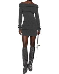 Jean Paul Gaultier - Off-The-Shoulder Knit Dress - Lyst