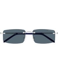 Montblanc - Eyewear Rectangular Frame Sunglasses - Lyst