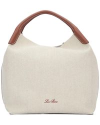 Loro Piana - Bale Leather-Trimmed Fabric Tote Bag - Lyst