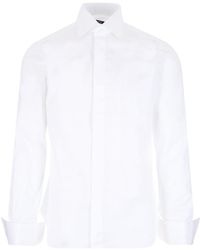 Barba Napoli - Long-Sleeved Curved-Hem Shirt - Lyst