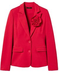 Twinset - Floral-Appliqué Blazer - Lyst