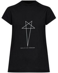 Rick Owens - Logo Printed Crewneck T-Shirt - Lyst
