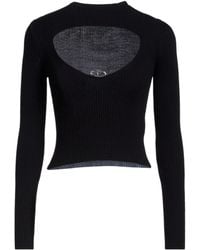 DIESEL - Solid-Color Wool Knit Top - Lyst