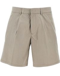 Emporio Armani - Pleated Bermuda Shorts - Lyst
