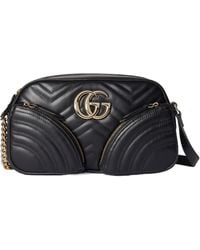 Gucci - Logo Plaque Quilted Shoulder Bag - Lyst