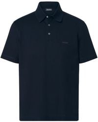 ZEGNA - Short-Sleeved Buttoned Polo Shirt - Lyst