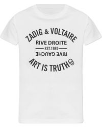 Zadig & Voltaire - Logo Printed Crewneck T-Shirt - Lyst