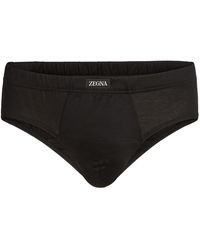 ZEGNA - Logo Waist-Side Panties - Lyst