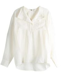 TOTEME - Totême Long Sleeved Ruffled Shirt - Lyst