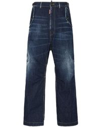 DSquared² - Be Cool Be Nice Utility Wide Denim Pants - Lyst