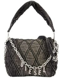 DIESEL - Charm D Medium Denim Shoulder Bag - Lyst