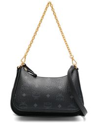 MCM - Logo Printed Aren Hobo Bag - Lyst