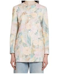 Marella - Floral-Patterned Casual Jacket - Lyst