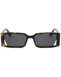 Fendi - Eyewear Rectangle-Frame Sunglasses - Lyst