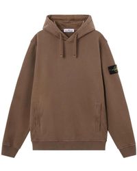 Stone Island - Regular-Fit Hooded Sweatshirt With Thumbhole Cuffs - Lyst