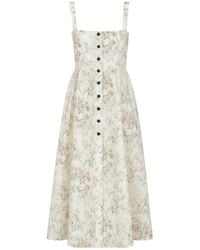Dior Iviera Mid-Length Flared Dress in Gray | Lyst Dior Iviera Mid-Length Flared Dress in Gray | Lyst