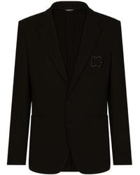 Dolce & Gabbana - Dg Embroidered Single-Breasted Jacket - Lyst