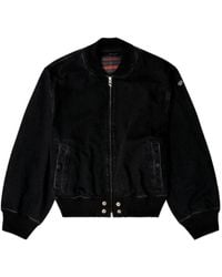DIESEL - D-Guz Ribbed Denim Bomber Jacket - Lyst