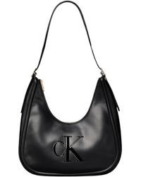 Calvin Klein - Soft Touch Crescent Logo Hobo Bag - Lyst