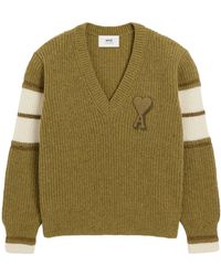 Ami Paris - V-Neck Sweater - Lyst