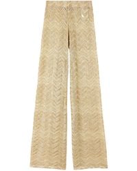 Missoni - Metallic Knit Wide-Leg Trousers - Lyst