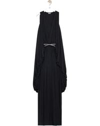 Loewe - Draped Embellished Deep V-Neck Dress - Lyst