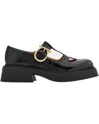 Ferragamo - Ferragamo T-Strap Mary Jane Loafers - Lyst