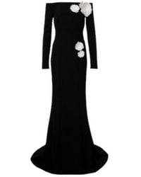 Safiyaa - Rory Floral Appliqué Crepe Dress - Lyst