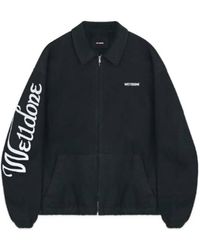 we11done - Logo Printed Zipped Jacket - Lyst