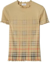 Burberry - Letty Check Knit Top - Lyst