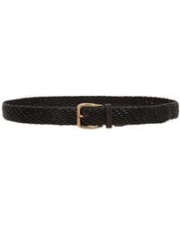 Brunello Cucinelli - Interwoven-Designed Buckle Fastened Belt - Lyst