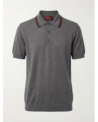 Gucci - Stripe Collared Short-Sleeve Polo Shirt - Lyst