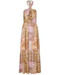 Liu Jo - Paisley-Print Halterneck Midi Dress - Lyst