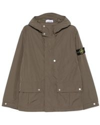 Stone Island - Compass-Badge Hooded Jacket - Lyst